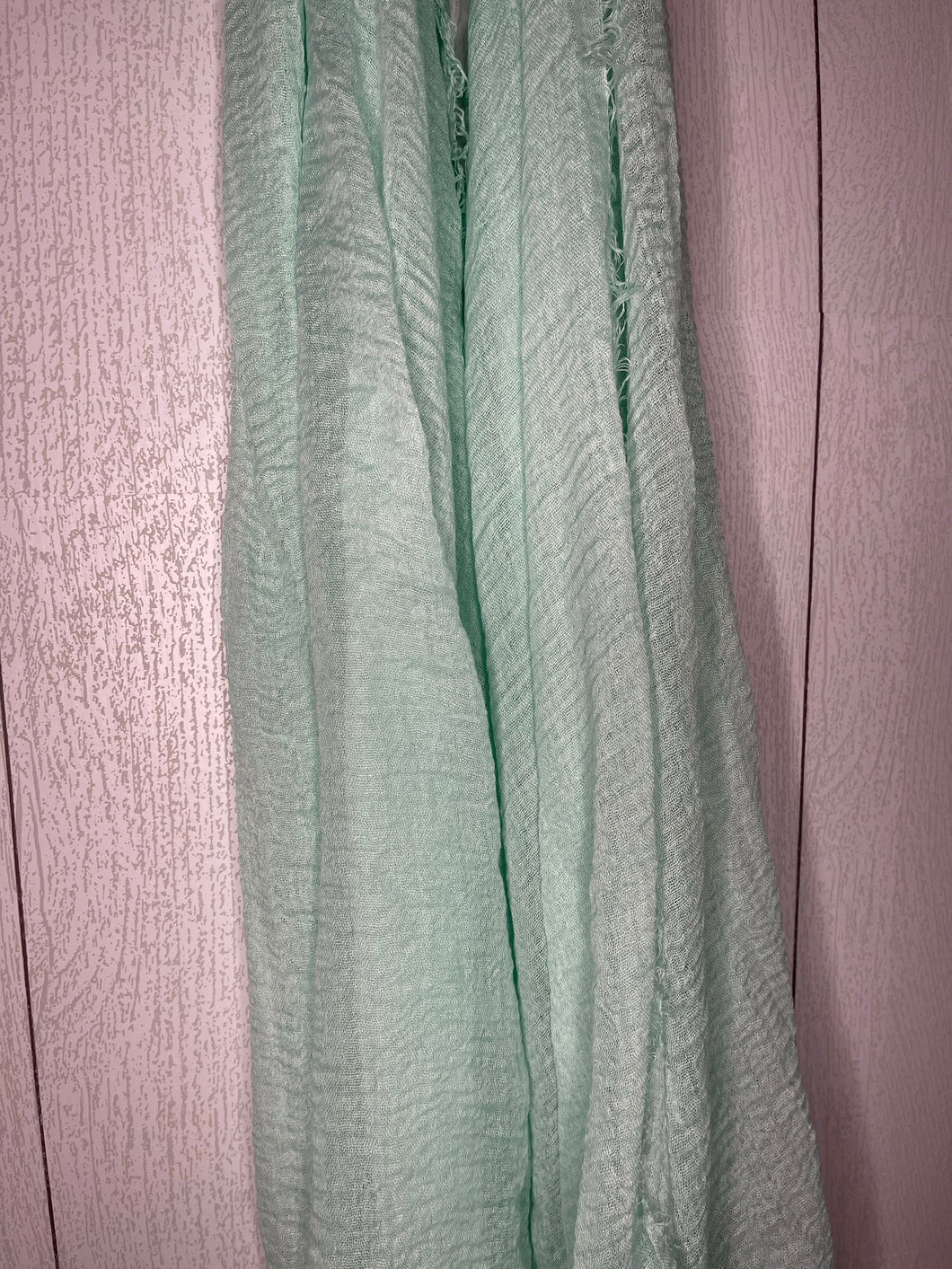 Light Aqua Cotton Crinkle